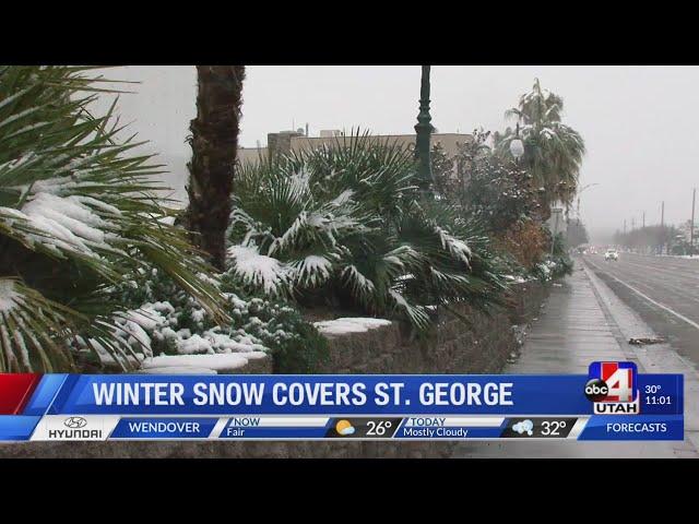 Winter snow covers St. George