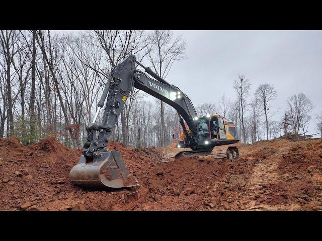 1 Dozer And 1 Volvo 550E Excavator. Lets See How Much Of The Pond Dam We Can Build In A Day!