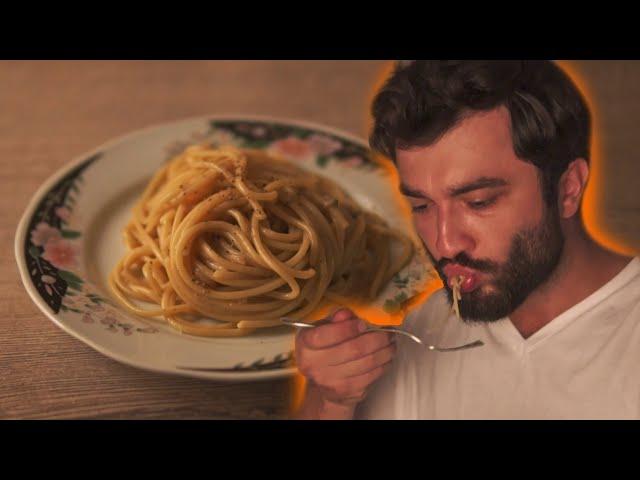 Romanın Qədim Spagetti Resepti - Cacio e Pepe - Pendir və Qara İstiot Spagetti