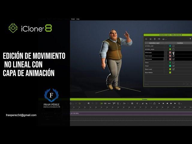 iClone 8 Tutorial Edición con capas de animación