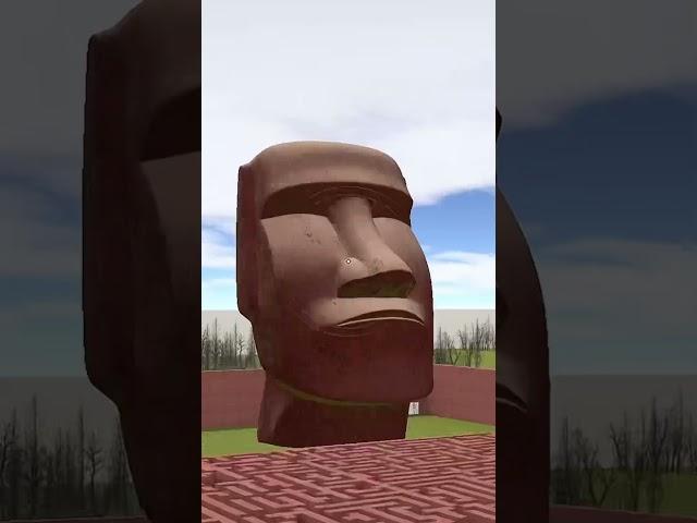 Silent Moai Statue Maze Gmod #shorts