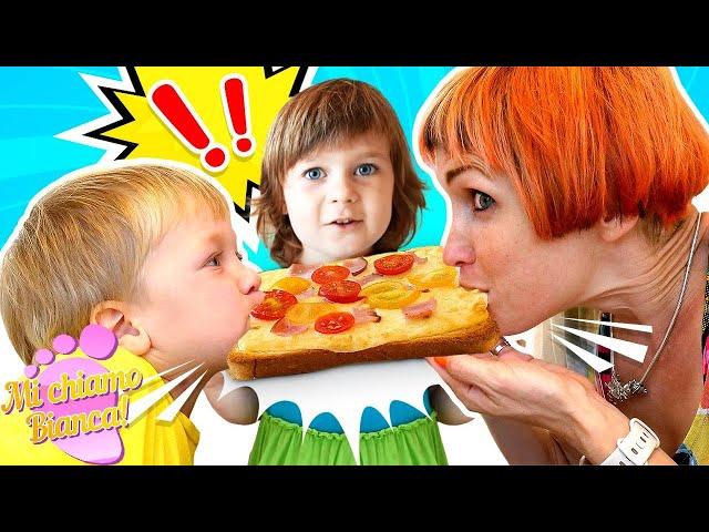 Lo spuntino per tutta la famiglia! La bambina Bianca fa la cuoca. Giochi di cucina per bambini