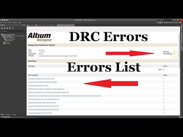 How to Check and Remove DRC Errors in Altium (lecture 7)