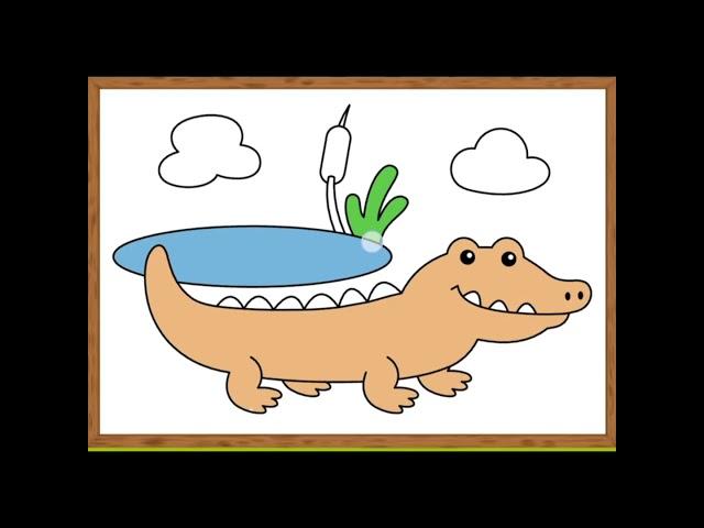 Crocodile  #shorts #drawing #trending #viral #animal @sunshines143