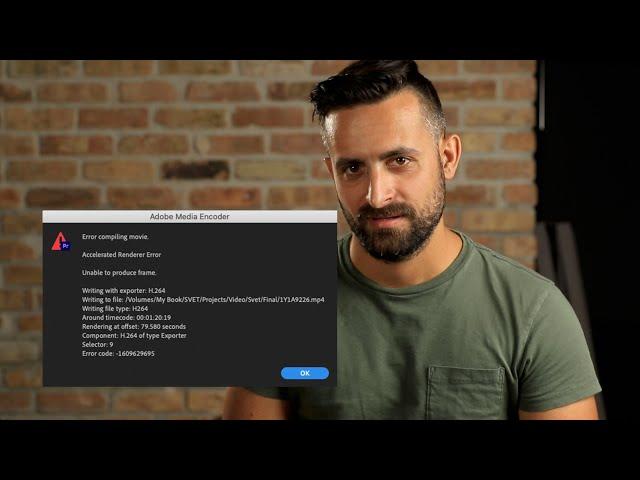 How to fix an Error in Adobe Premiere (Not able to render or export) Unable to Produce Frame...