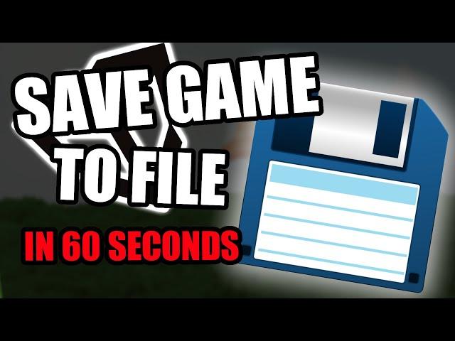 How to save game to file | Unity in 60 seconds