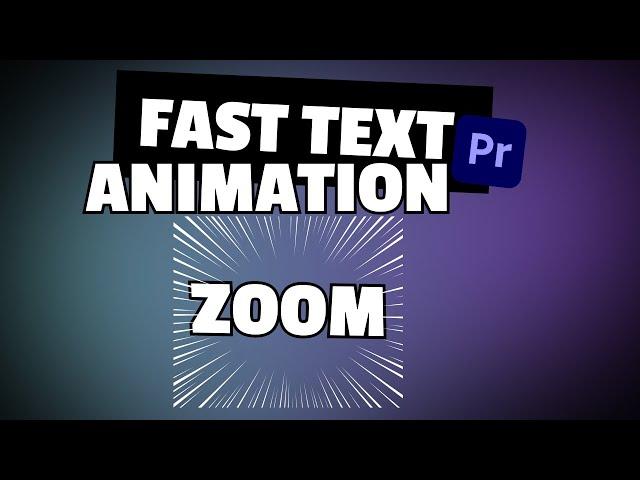 How to Create ZOOM Text Animation in Premiere Pro [2024]