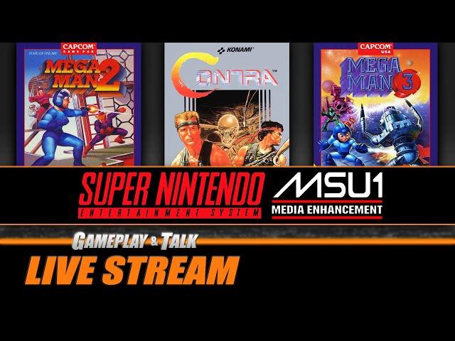 NES to SNES MSU-1 conversions - Mega Man 2, Contra + Mega Man 3 | Gameplay and Talk Live Stream #507