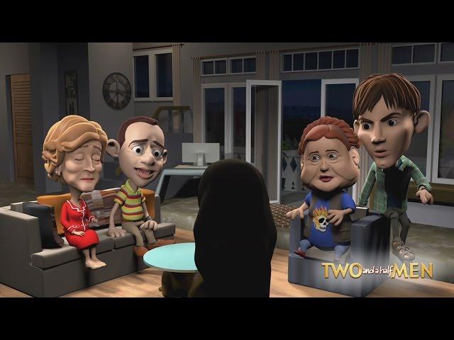 #TwoAndAHalfMen | Two and a half men animated scene