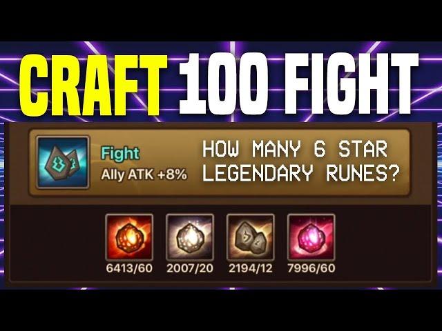 Крафт 100+ РУН Боевого ДУХА для Гидры Р5  Summoners War 