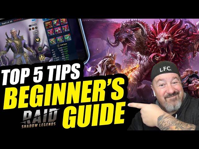 TOP 5 TIPS - Beginner's Guide to RAID Shadow Legends