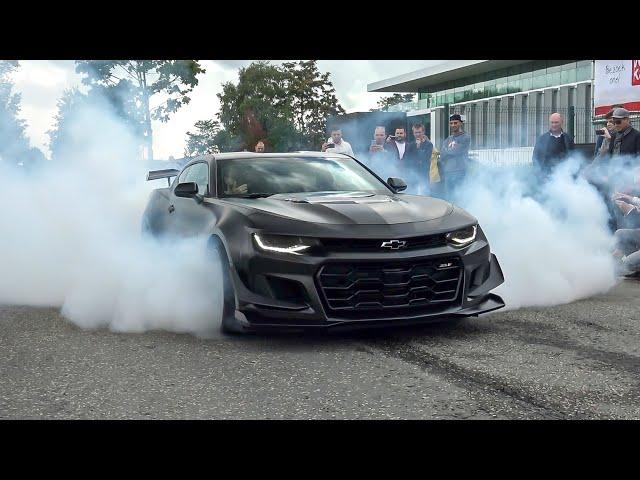 Chevrolet Camaro ZL1 with MagnaFlow Exhaust - CRAZY Burnouts, Donuts & Accelerations !