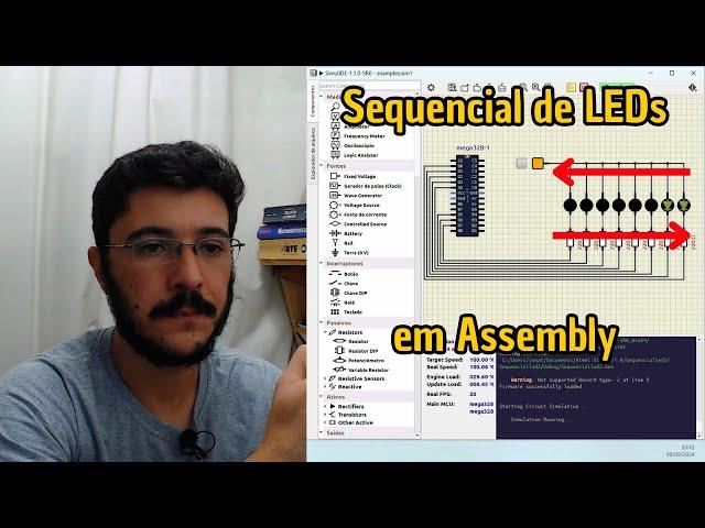 Sequencial de LEDs em Assembly