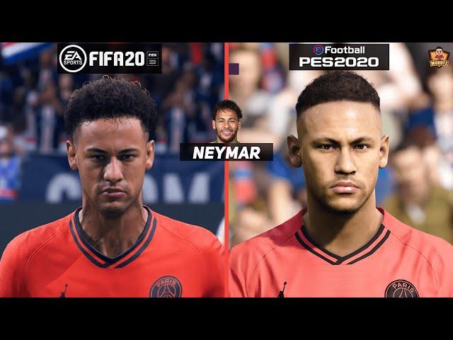 FIFA 20 vs PES 2020 | Paris Saint Germain Players Faces Comparison