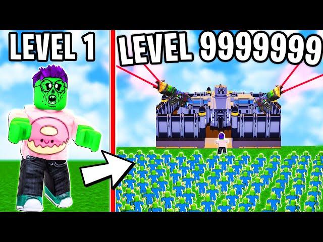 Can We Defeat 999,999 ZOMBIES And Build The MAX LEVEL FORTRESS In ROBLOX ZOMBIE TYCOON!?