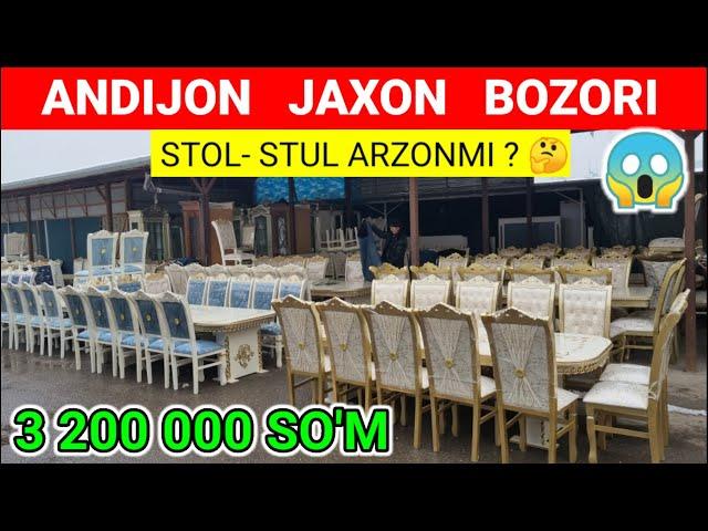 BOZORDA: STOL-STUL NARXLARI 2024. ANDIJON JAXON BOZORI. #stolstul_narxlari #2024 #mebel_narxlari