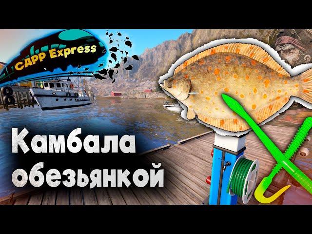 Камбала на обезьянку и магготы / СДРР Express ( Русская рыбалка 4 )