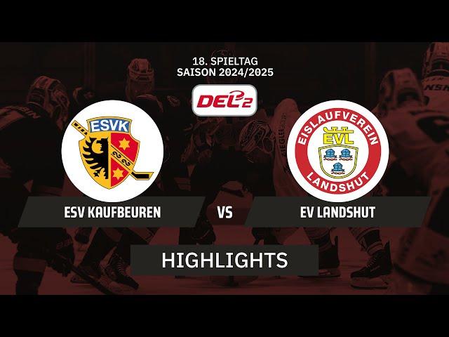 DEL2: ESV Kaufbeuren vs. EV Landshut | Highlights - 18. Spieltag | SDTV Eishockey