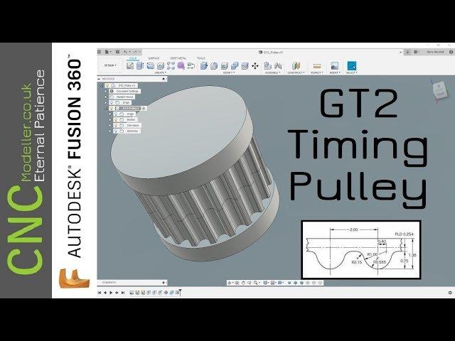 How to create a GT2 Timing Pulley in Fusion 360 - CAD Tutorial