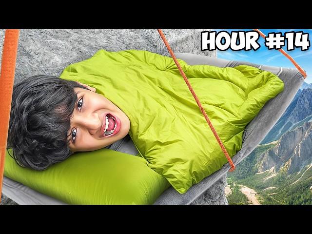 Surviving 24 Hours on Top of Mountain !