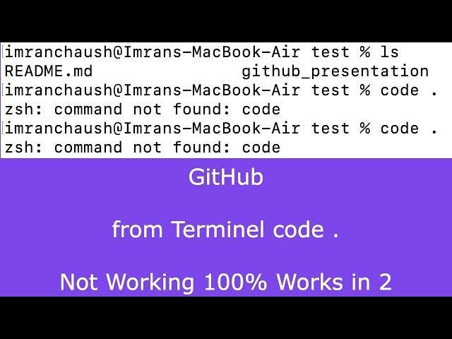 zsh: command not found: code | VS Code not opening in MACBook M2