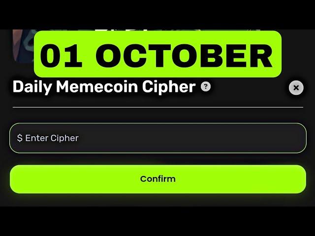 Memes Lab Bot Daily Cipher Today 1 October | Memes Lab Cipher Code Today | Daily Memecoin Cipher