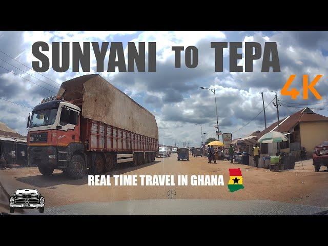 Sunyani To Tepa Road Travel via Duayaw Nkwanta and Bechem in Ghana 4K