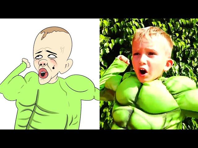 Vlad and Niki Kids story with superheroes vending machine drawing meme|Vlad and niki|Vlady art meme