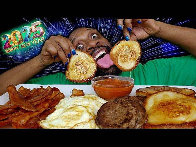 HUGE PANCAKE BREAKFAST | MUKBANG | EATING SHOW | HAPPY NEW YEAR