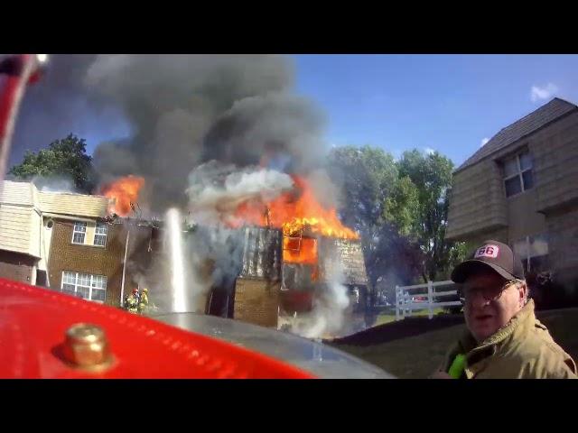 Truck 50 Assist to Station 66 on 2 Alarm Apartment Building Fire *Ride Along and Helmet Cam*