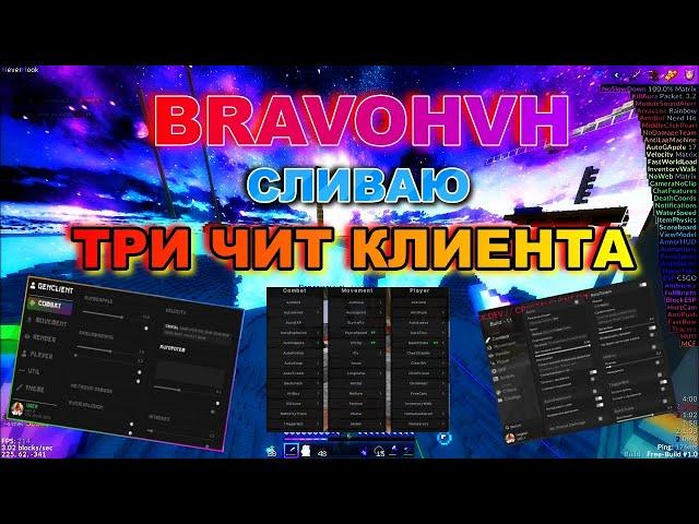 BRAVOHVH СЛИВ КОНФИГОВ ДЛЯ ТРЁХ ЧИТОВ НА МАЙНКРАФТ 1.16.5 !