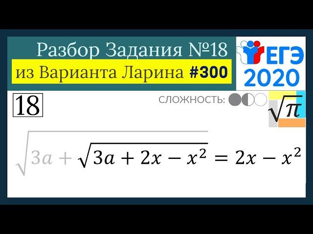 Разбор Задачи №18 из Варианта Ларина №300 (РЕШУЕГЭ 531833)