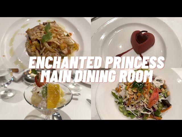 Enchanted Princess Main Dining Room Menu & Food Pictures | 7 Night Western Caribbean Cruise