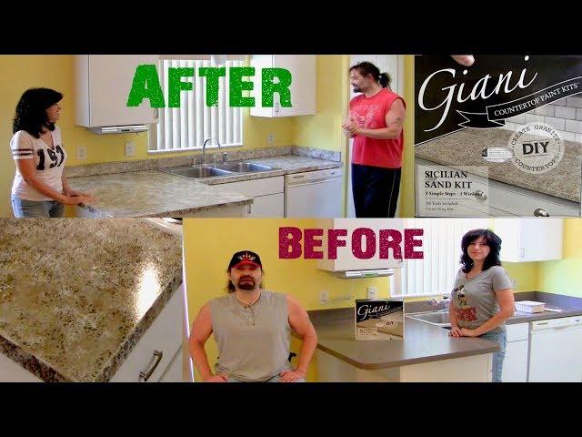 DIY- Countertop makeover using Giani Paint Kit- Step by Step