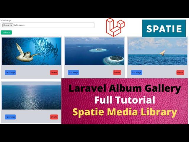 Laravel Album Gallery Full Tutorial - Spatie Media Library