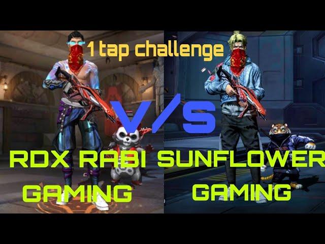 Rdx rabi gaming vs sunflower gaming. 1 tap headshot challenge.