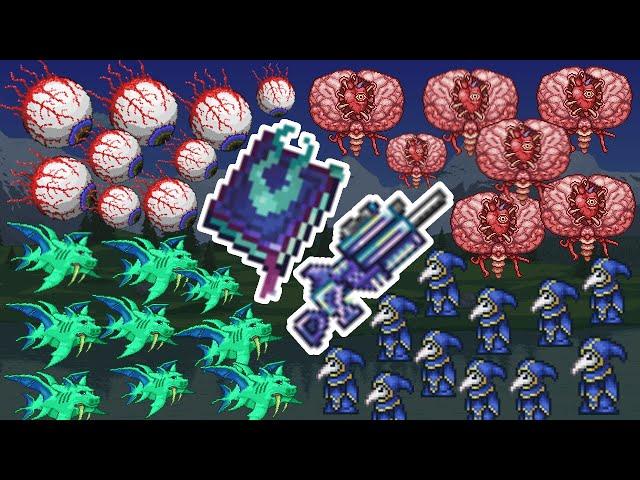 Zenith Weapons vs 50 Same Bosses At The Same Time | Terraria