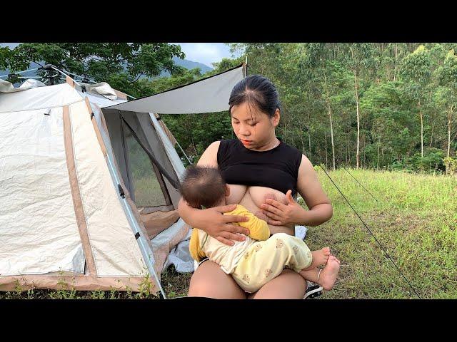 17 Year Old Single Mom SOLO Camping With Baby In The Forest