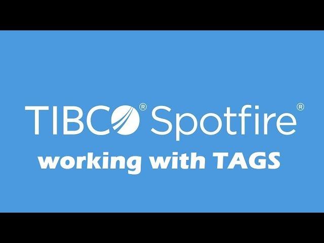 TIBCO Spotfire Tags | TIBCO Spotfire Basics | TIBCO Spotfire for Beginners