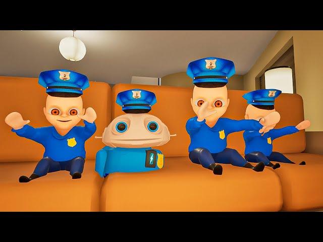 SUPER POLICE Station! Help Police Baby, Bowser, Sonic, Pikachu! Funny Moments Baby In Yellow Mod