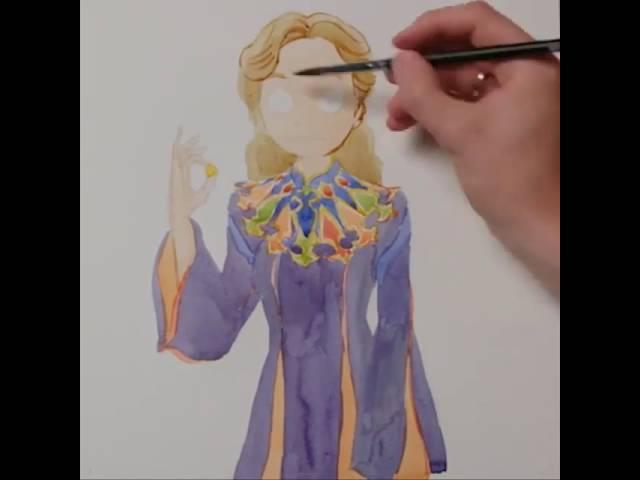 Alice Drawing Process for Alice Through the Looking Glass