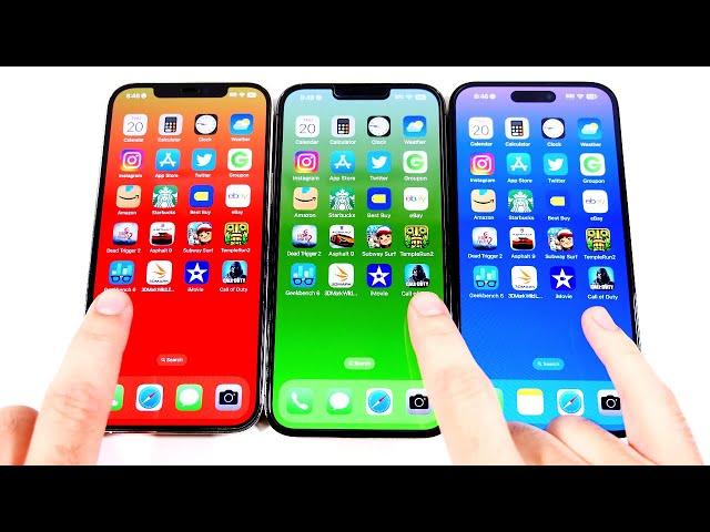 iPhone 12 Pro Max vs iPhone 13 Pro Max vs iPhone 14 Pro Max Speed Test