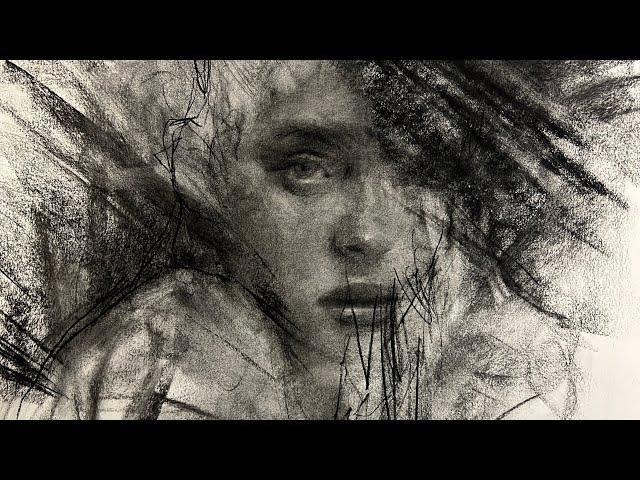 CREATING BEAUTY OUT OF CHAOS (charcoal drawing tutorial and demonstration)