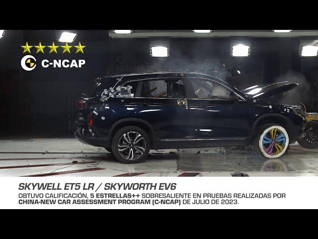 SKYWELL ET5 620 km - La mas alta Calificación de Seguridad - 5 estrellas test C-NCAP 6 de julio 2023