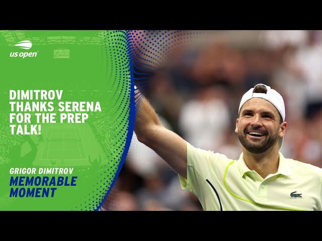 Grigor Dimitrov Thanks Serena in the Stands! | 2024 US Open