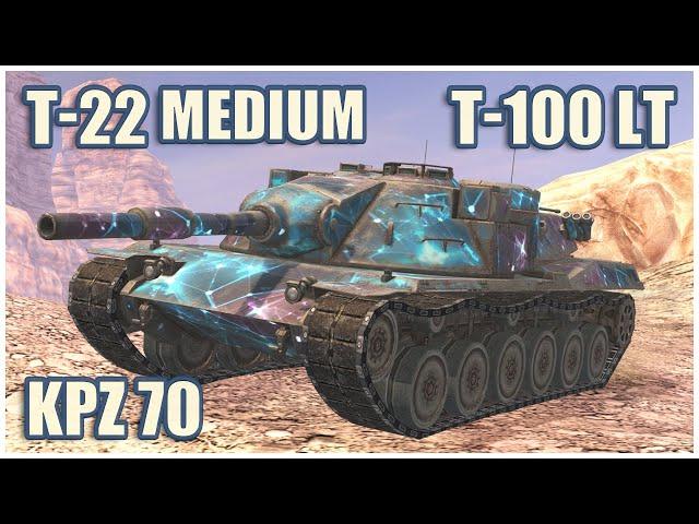 Kpz 70, T-22 medium & T-100 LT • WoT Blitz Gameplay