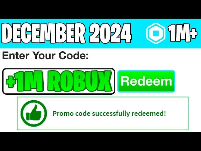 *2024* ROBLOX PROMO CODE GIVES YOU FREE ROBUX... (Roblox December 2024)