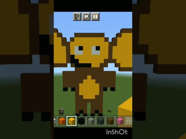 ПОСТРОИЛА ЧЕБУРАШКУ!#minecraft #tiktok #майнкрафт #чебурашка