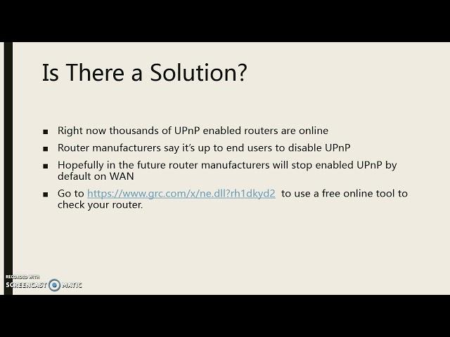 Why You Should Disable UPnP