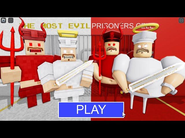 MINECRAFT ANGEL BARRY Vs DEMON BARRY in BARRY'S PRISON RUN! New Scary Obby (#Roblox)